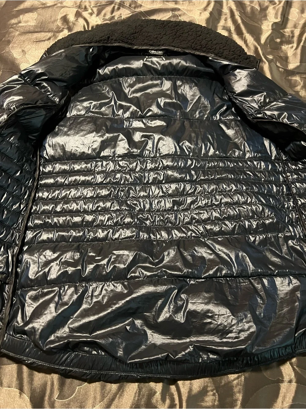Calvin Klein Performance Black Down Feathers Quilted Vest Women’s Medium
